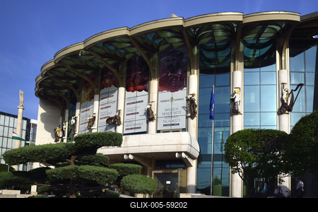 Budapest, Nemzeti Színház-stock-foto