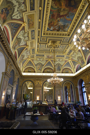 Budapest, Alexandra Könyvesház-stock-foto