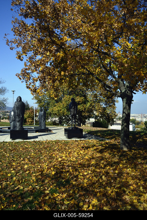 Budapest, Gellért-hegyi szobrok-stock-foto