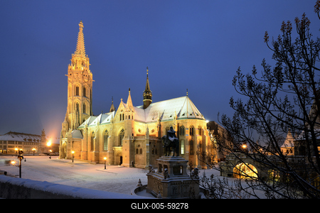 Budapest, Mátyás-templom-stock-foto