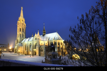 Budapest, Mátyás-templom-stock-foto
