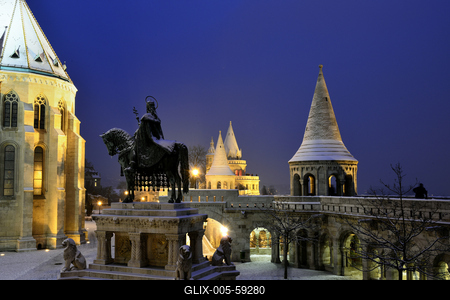 Budapest, Halászbástya-stock-foto