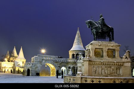 Budapest, Halászbástya-stock-foto