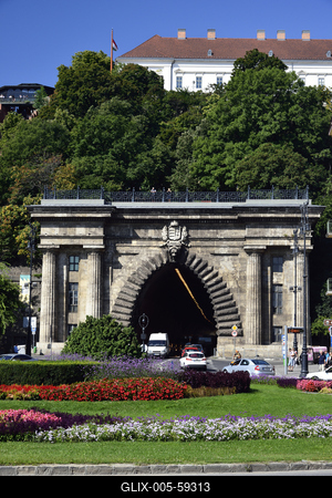 Budapest, Várhegy-alagút-stock-foto