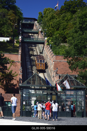 Budapest, Budavári Sikló-stock-foto