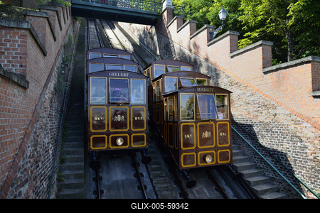 Budapest, Budavári Sikló-stock-foto