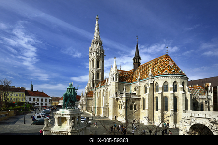 Budapest, Mátyás-templom-stock-foto