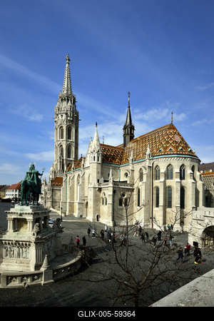 Budapest, Mátyás-templom-stock-foto
