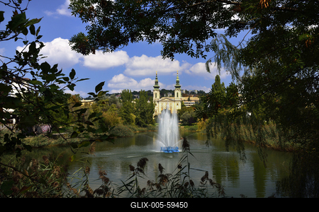 Budapest, Feneketlen-tó-stock-foto
