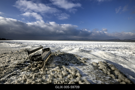 Téli Balaton-stock-foto