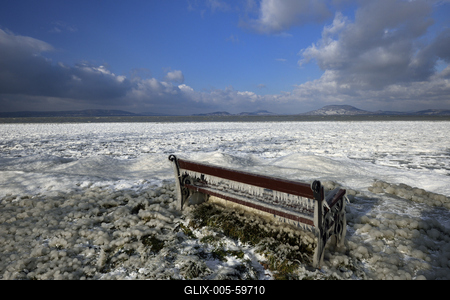 Téli Balaton-stock-foto