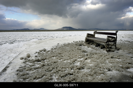Téli Balaton-stock-foto