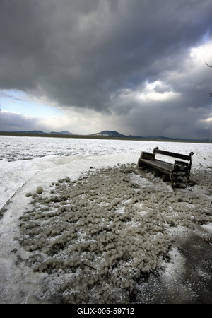 Téli Balaton-stock-foto
