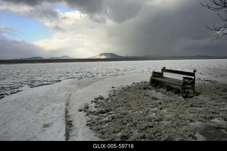 Téli Balaton-stock-foto