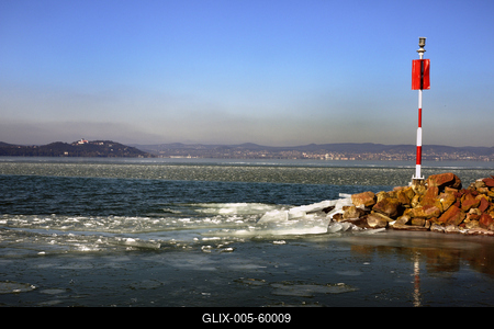 Téli Balaton-stock-foto