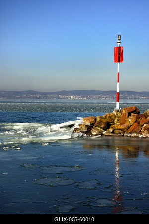 Téli Balaton-stock-foto