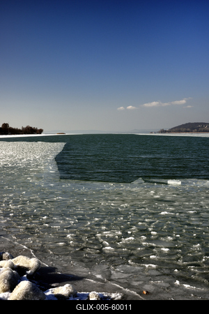 Téli Balaton-stock-foto