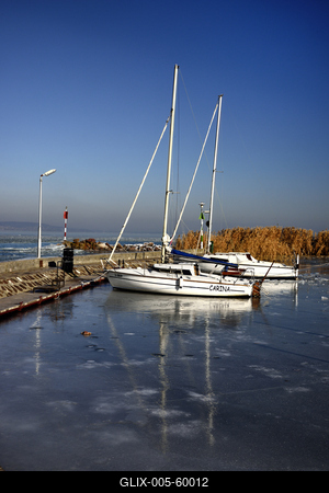 Téli Balaton-stock-foto