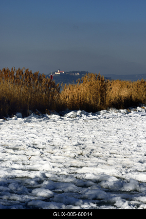 Téli Balaton-stock-foto
