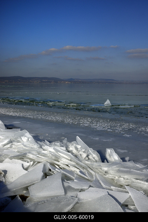 Téli Balaton-stock-foto