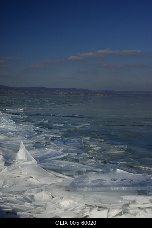 Téli Balaton-stock-foto