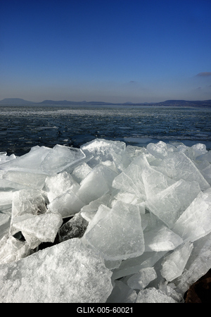 Téli Balaton-stock-foto