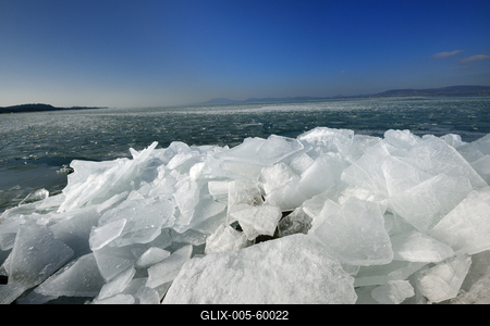 Téli Balaton-stock-foto