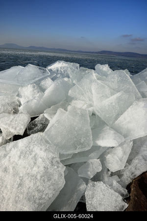 Téli Balaton-stock-foto