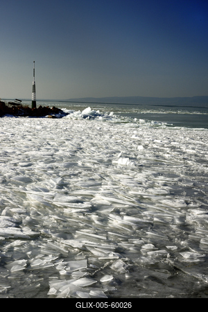 Téli Balaton-stock-foto