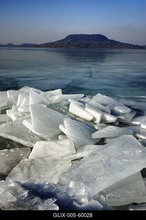 Téli Balaton-stock-foto