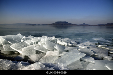 Téli Balaton-stock-foto