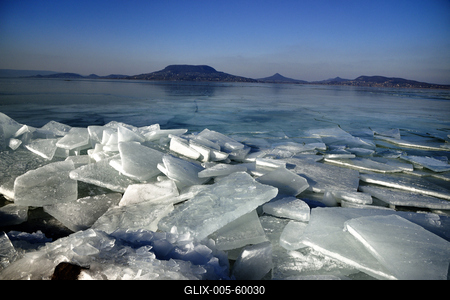 Téli Balaton-stock-foto