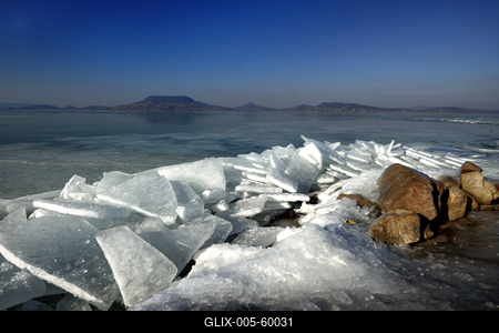 Téli Balaton-stock-foto