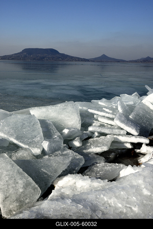 Téli Balaton-stock-foto