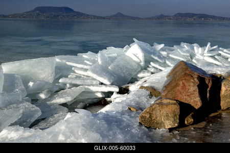Téli Balaton-stock-foto