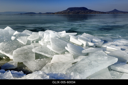 Téli Balaton-stock-foto