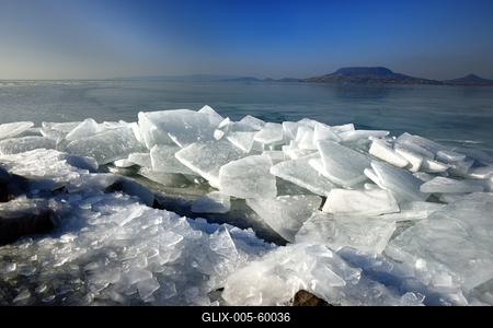 Téli Balaton-stock-foto