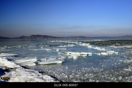 Téli Balaton-stock-foto