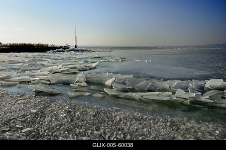 Téli Balaton-stock-foto