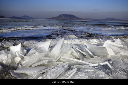 Téli Balaton-stock-foto