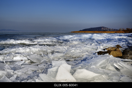 Téli Balaton-stock-foto