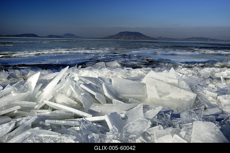 Téli Balaton-stock-foto