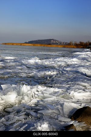 Téli Balaton-stock-foto