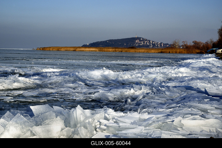 Téli Balaton-stock-foto