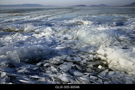 Téli Balaton-stock-foto
