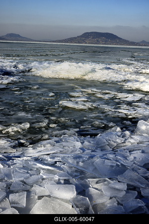 Téli Balaton-stock-foto