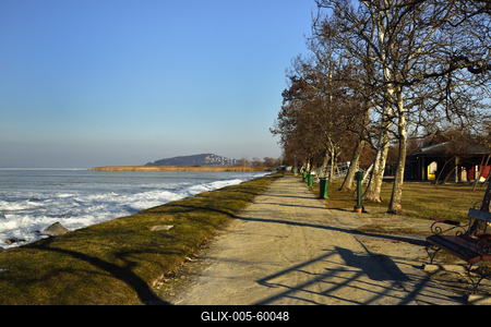 Téli Balaton-stock-foto