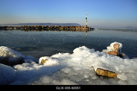 Téli Balaton-stock-foto