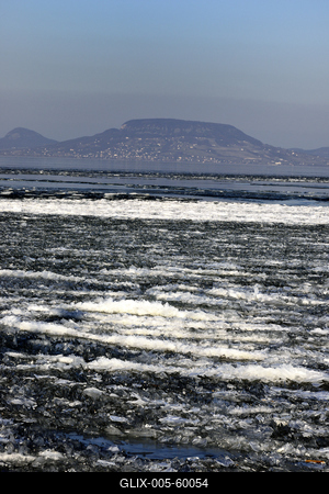 Téli Balaton-stock-foto