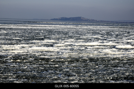 Téli Balaton-stock-foto